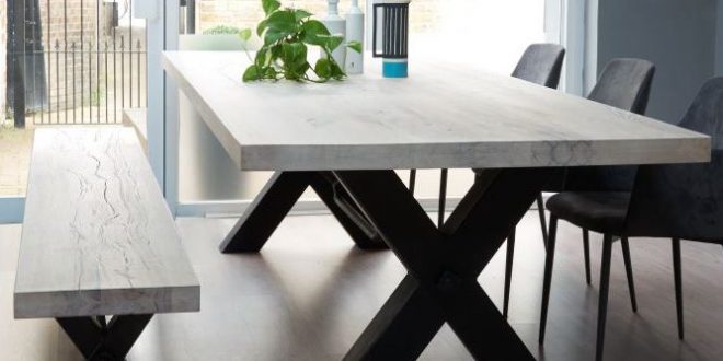 dinning table bolt solid wood u0026 metal dining table more TTBMEKX