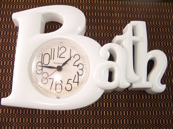 ... best small bathroom clocks with vintage s white bath clock home FWHZODH