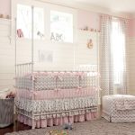 baby bedding for girls pink and gray chevron baby crib bedding TQMEHXS