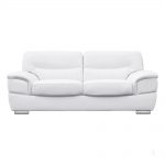 barletta white leather sofa 3 seater KPVUMFD