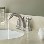 bathroom faucets moen 6610bn brantford brushed nickel two-handle high arc bathroom faucet  with UGERUYH