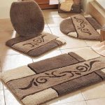bathroom mats contemporary bathroom with brown bathroom rug sets and beige ceramic floor OZVYKLB
