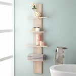 bathroom shelves wulan hanging bathroom shelf - four shelves - whitewash BSIWRTP