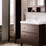 bathroom units a traditional bathroom with stained solid wood pieces FTNPQXL