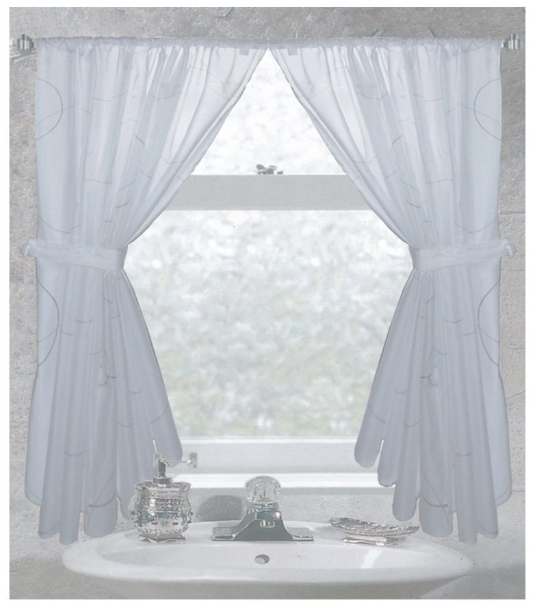 bathroom window curtains carnation home fashions ava fabric window curtain UULNAHP