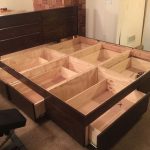 bed designs platform bed with drawers JEIMBUR