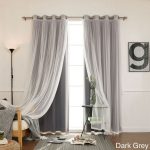 bedroom curtains aurora home mix u0026 match blackout with tulle lace sheer 4-piece bronze KGTDERP