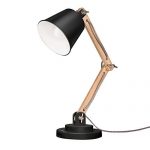 bedside lamp tomons swing arm desk lamp, natural wood table lamp, reading lights, work WWNJDQI