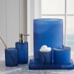 blue bathroom accessories coastal bath accessories ocean bathroom seafoam green tile seahorse sea  glasssea glass IOXXOPI