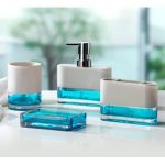 blue bathroom accessories float 4-piece bathroom accessory set CCRIEVD