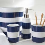 blue bathroom accessories navy stripe bath accessories | pottery barn kids AJKARIS