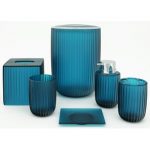 blue bathroom accessories vienne 6-piece bathroom accessory set UMJQYPV