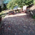 brick patio the difference in the sand u201cgroutu201d color is just because i hosed down VJDGLDX