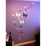 butterfly wall decor create-a-mural : butterfly wall decals- lavender, lilac u0026 white beautiful ZBVMLIP