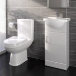 cloakroom suites sabrosa ii toilet u0026 410mm quartz basin cabinet cloakroom set - gloss white EIBGWXC