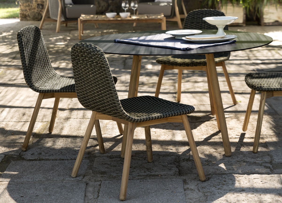 contemporary garden furniture round garden dining chair BWRKEBL