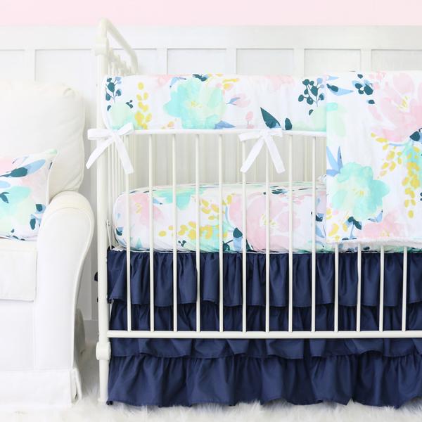 Pretty fairy tale crib bedding for girl baby