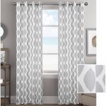 curtain panels better homes and gardens ikat diamonds curtain panel with grommets LPGRYFB