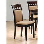 dining chair coaster cushion back dining chairs, cappuccino, set of 2 YJXYLUE