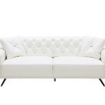 divani casa bartlett modern white leather sofa JYFSUFY