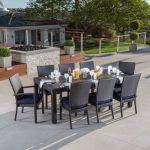 evansville 9 piece outdoor dining set with cushion CATFMHA