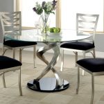 fair round glass dining table in interior home designing with round glass PJGTRGC