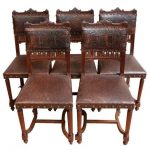 french antique dining chairs - set of 5 AJETNDG