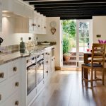 french farmhouse style galley kitchen FODLYGD
