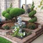 front yard landscaping ideas easy care evergreen entryway CNYCPEM