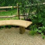 garden seats curved wooden bench for beautiful garden SWJGIDE