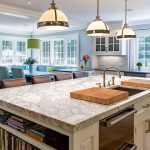 granite kitchen countertops a unique granite pattern on an island designed by cardello architects from KCPORKJ