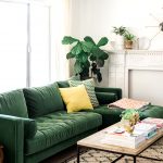 green sofa anywhoo, i feel like though iu0027ve always felt like our home is u201ctemporaryu201d JZBFAVR