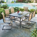 hampton bay belleville 7-piece padded sling outdoor dining set-fcs80198cst  - the home XRIIYWJ