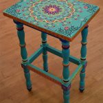 hand painted furniture hand painted solid wood accent table size 17 x by sunsoulcreations UQUYBGR