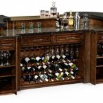 home bar furniture home bar. oak wood, granite top with brass rail LXLRRQG