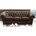 italian leather sofa luca home brown italian leather rhinestone sofa (luca home brown italian  leather HPZDDAF