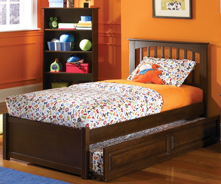 kids trundle beds atlantic furniture antique walnut brooklyn trundle bed kids bedroom  furniture trundle beds BFPXOEJ