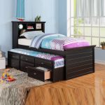 kids trundle beds poundex new stylish cottage youth kids black wood twin trundle bed with HPSKBAX