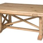 kincaid homecoming solid wood refractory trestle table in vintage pine  33-054p TBRYFWQ