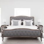 king size bed chantal bed - grey linen and oak superking. king size ... ZBRZFPR