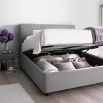 king size bed serenity upholstered ottoman storage bed - cool grey ... CSCAMYT