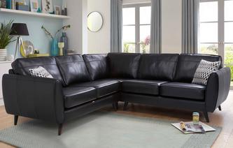 leather corner sofa aurora leather 2+2 corner group brooke HFCYYPI