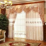luxury floral/lace suede/polyester vintage curtains DBEJPGQ