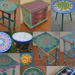 made to order. sold. this is an example. hand painted furniture, boho FIXPCQQ