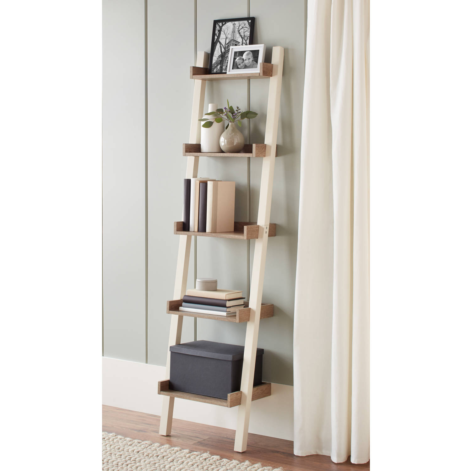 narrow bookcase better homes and gardens bedford 5 shelf narrow leaning bookcase, multiple  colors QZOQUIQ