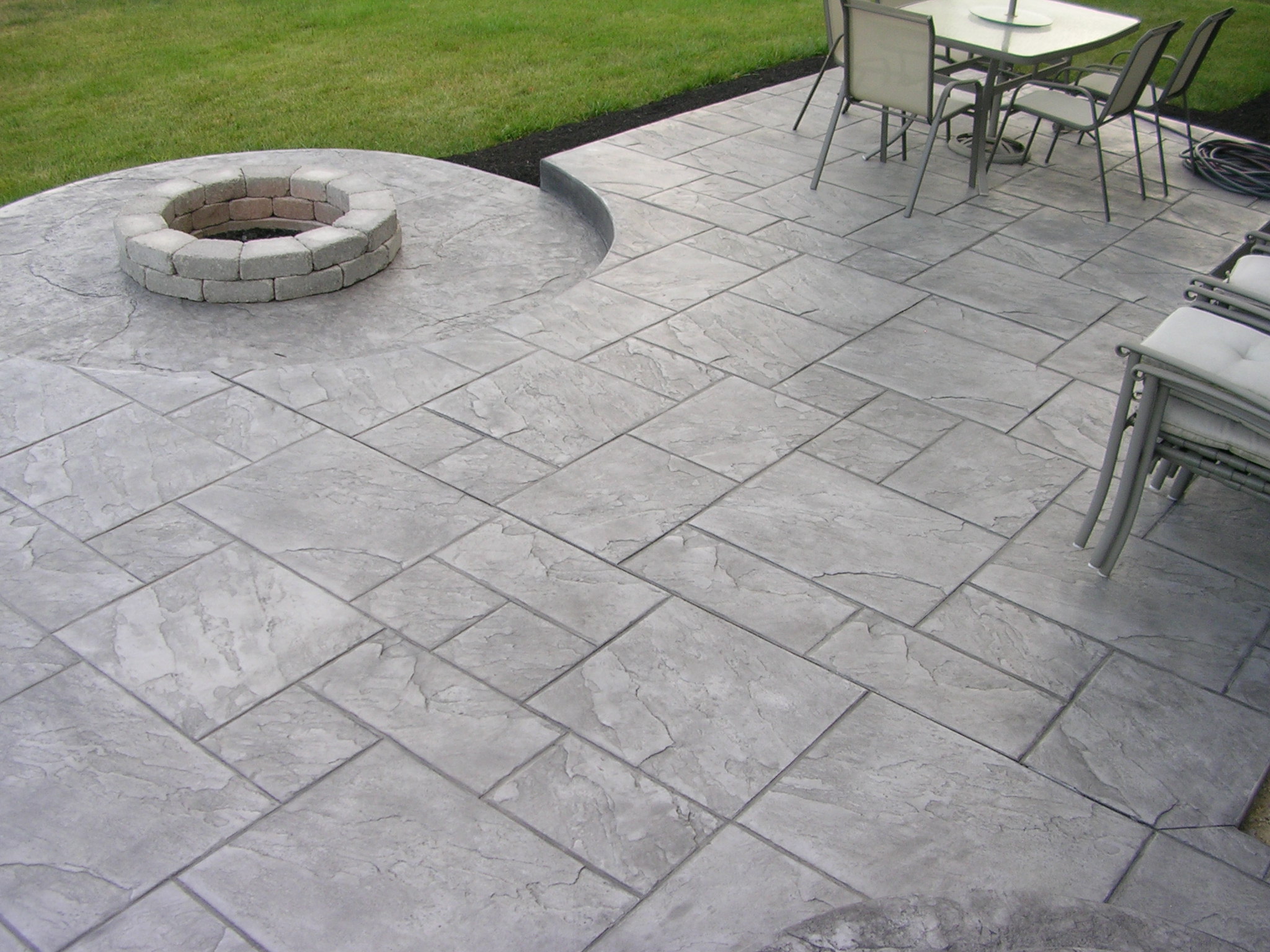 nice stamped concrete patio in small home interior ideas SYUYFLN