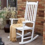 outdoor rocking chair coral coast indoor/outdoor mission slat rocking chair - white | hayneedle RPAFLFI