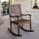 outdoor rocking chair imene solid acacia wood patio rocking chair BLJOAIN