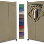 portable wardrobe closet w/ premium cotton canvas/duck cover  (72-75hx36wx18d) QPWLZGB