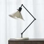 table lamps gris marble base table lamp | cb2 WABLYSF